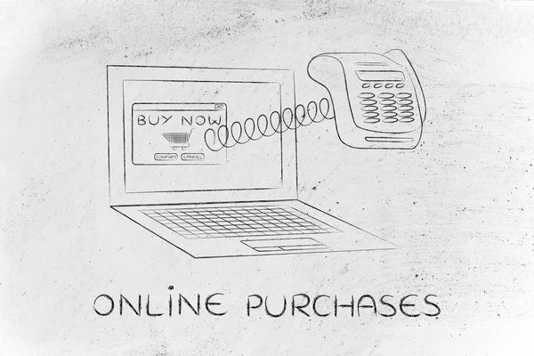 Concept of online purchases — Stockfoto