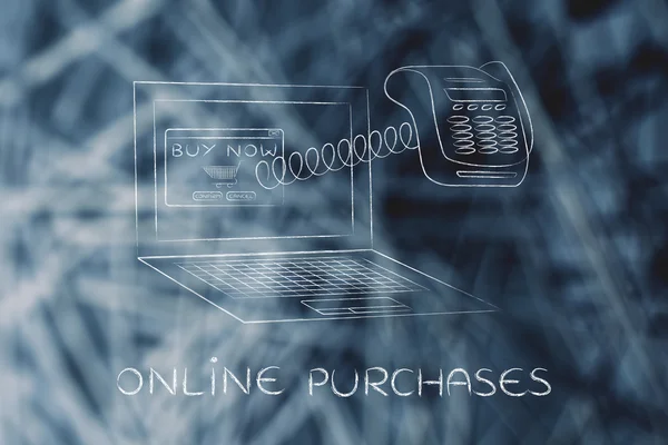 Concept of online purchases — Stock fotografie