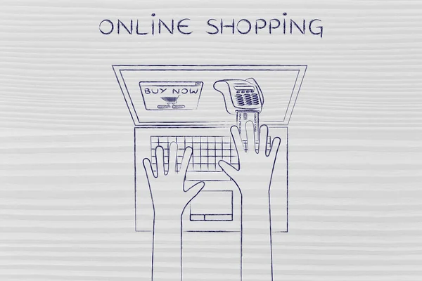 Concetto di shopping online — Foto Stock