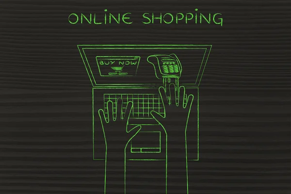 Az online vásárlás fogalma — Stock Fotó