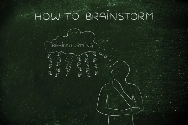 Konzept für Brainstorming — Stockfoto