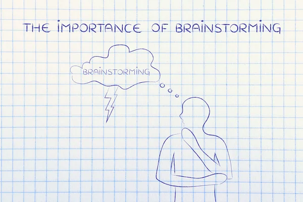 Konzept der Wichtigkeit von Brainstorming — Stockfoto
