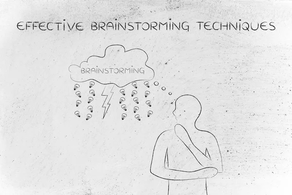 Conceito de técnicas eficazes de brainstorming — Fotografia de Stock