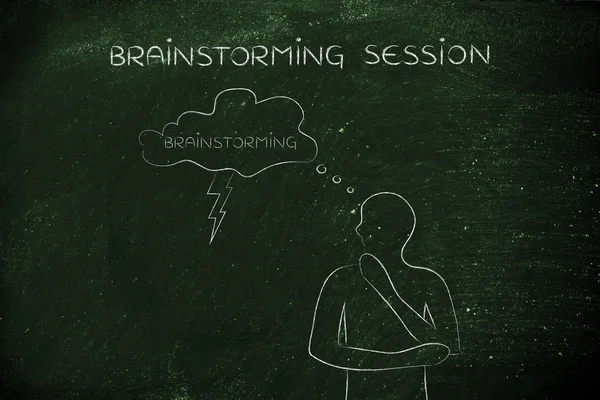Konzept der Brainstorming-Sitzung — Stockfoto