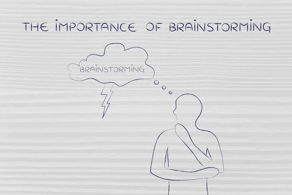 Concept of the importance of brainstorming — Stock Photo, Image