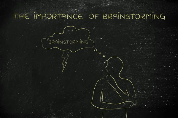 Concept of the importance of brainstorming — Stock Photo, Image