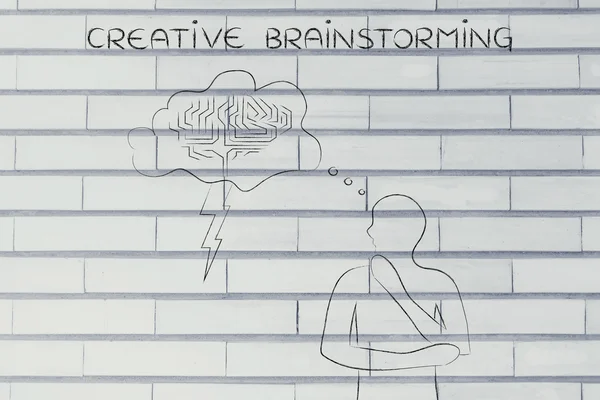 Conceito de brainstorming criativo — Fotografia de Stock