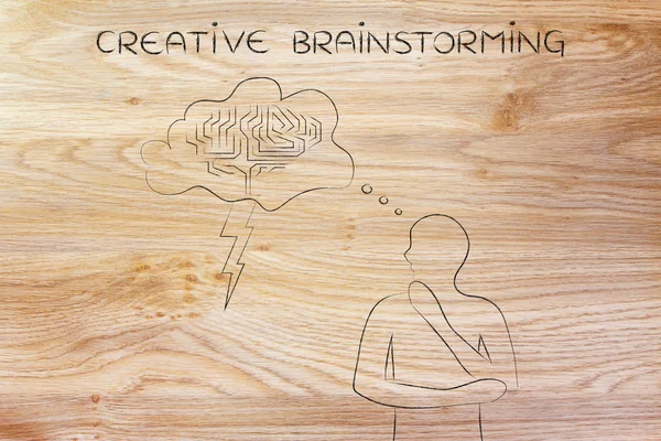 Концепция творческого мозгового штурма — стоковое фото