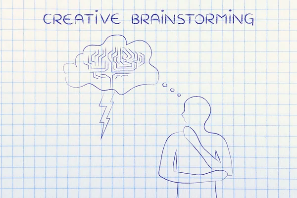 Conceito de brainstorming criativo — Fotografia de Stock