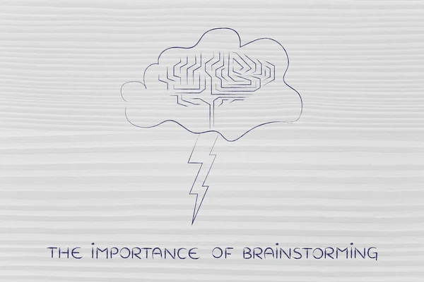 Konzept der Wichtigkeit von Brainstorming — Stockfoto