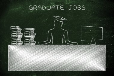 concept of graduate jobs clipart