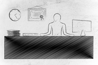 Resepsiyon ofisinde oturan CEO