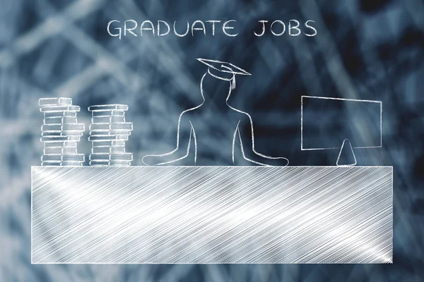 Conceptul de locuri de muncă absolvent — Fotografie, imagine de stoc