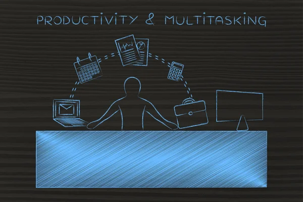 Concept van productiviteit & multitasking — Stockfoto