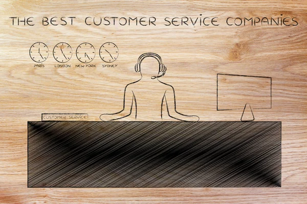 Konzept der besten Kundendienstunternehmen — Stockfoto
