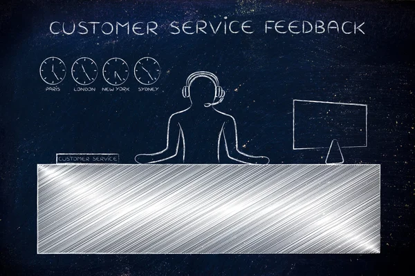 Concept of customer service feedback — Stock Photo, Image