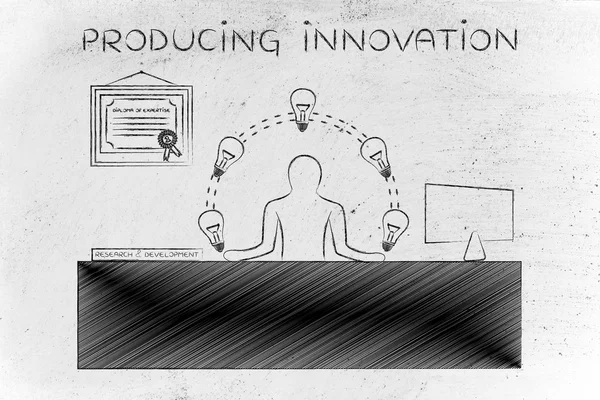 Conceito de produção de inovação — Fotografia de Stock