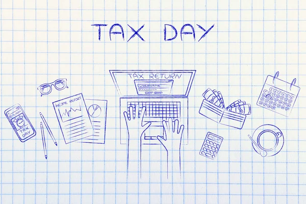 Begreppet skatt dag — Stockfoto