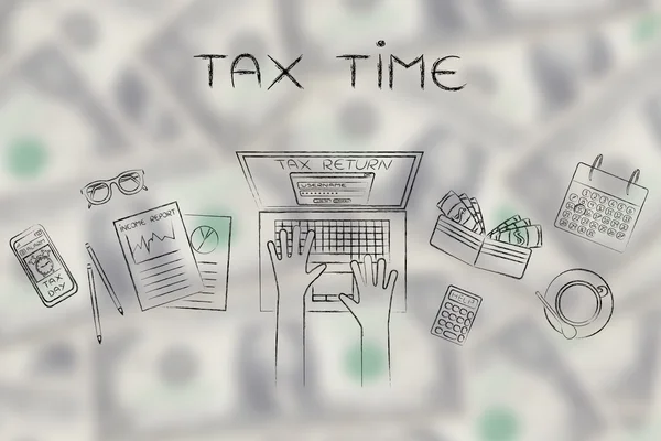 Konzept der Steuerzeit — Stockfoto