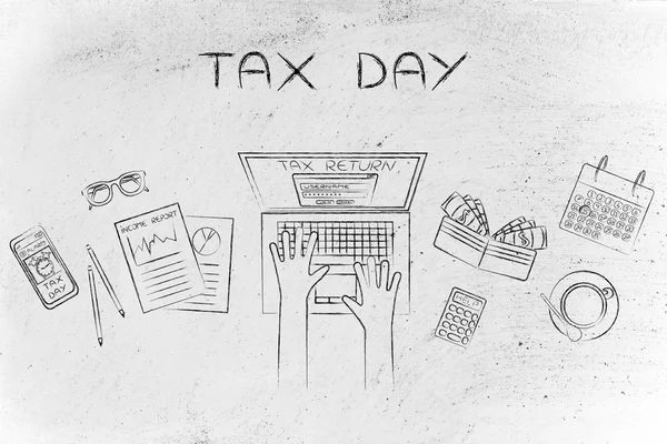 Concept of tax day — Stock Photo, Image