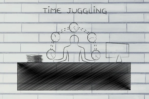 Concept de jonglerie du temps — Photo