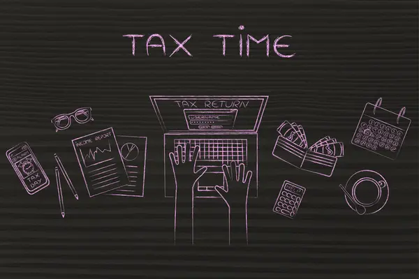 Концепція податкового часу — стокове фото