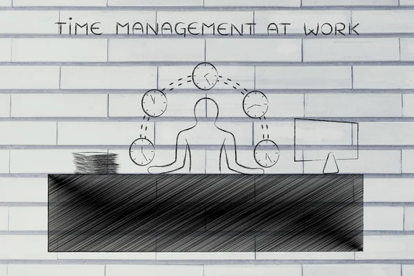 Concept of time management at work — Stock Photo, Image