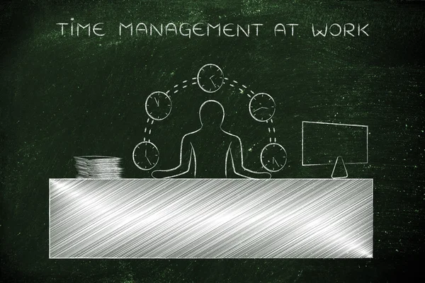 Concetto di gestione del tempo sul lavoro — Foto Stock