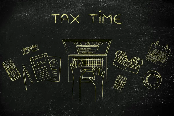 Concepto de tiempo de impuestos — Foto de Stock