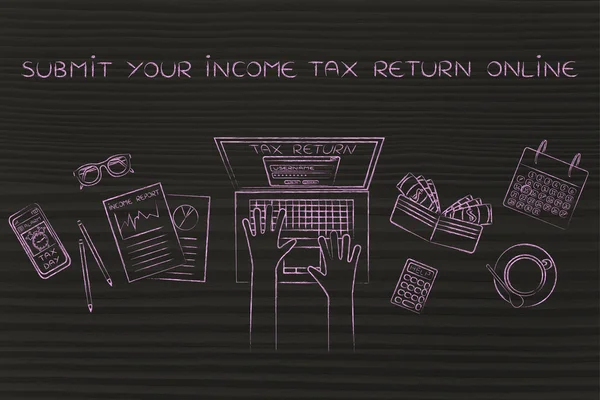 concept of submit your income tax return online