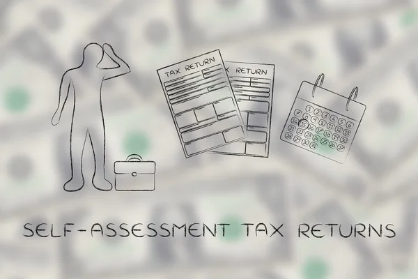 Concept of self-assessment tax returns — Stock Photo, Image