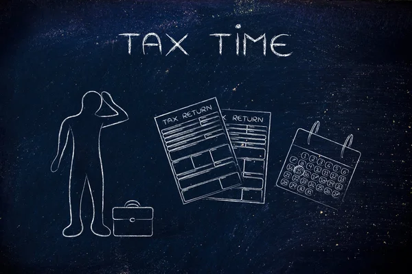 税收时间概念 — 图库照片