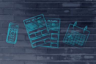 Takvim ve telefon uyarı belgelerle vergi iadesi