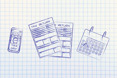 Takvim ve telefon uyarı belgelerle vergi iadesi