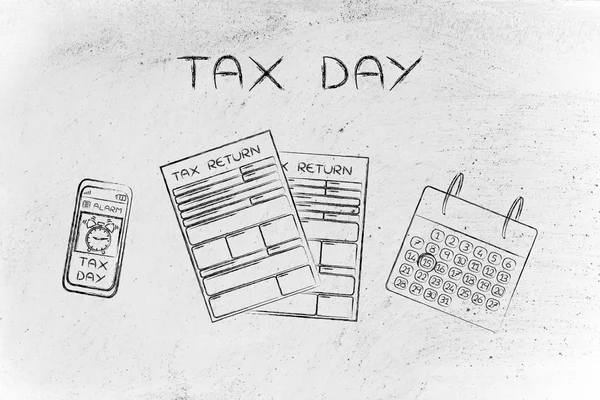 Концепція податкового дня — стокове фото