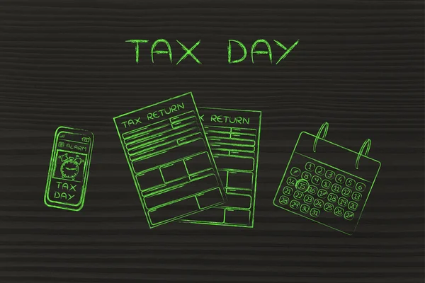 Концепція податкового дня — стокове фото
