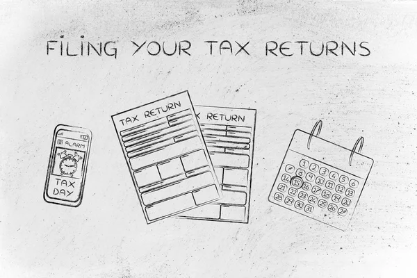 Concepto de presentación de sus declaraciones de impuestos — Foto de Stock