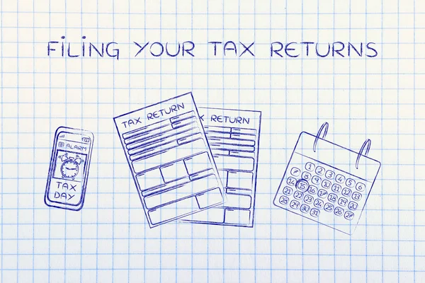 Konzept der Abgabe Ihrer Steuererklärung — Stockfoto