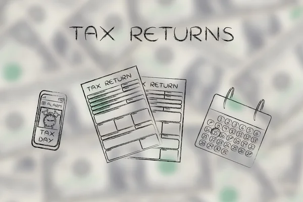 Concept of Tax Returns — Stock Photo, Image