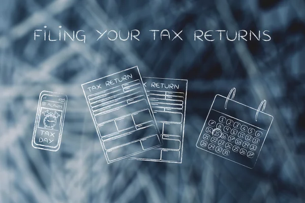 Concept of Filing your tax returns — Stock Photo, Image