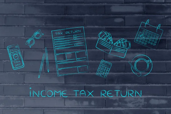 Concept of Income Tax Return — Stock Photo, Image
