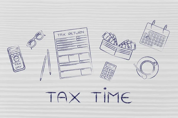 Концепція податкового часу — стокове фото
