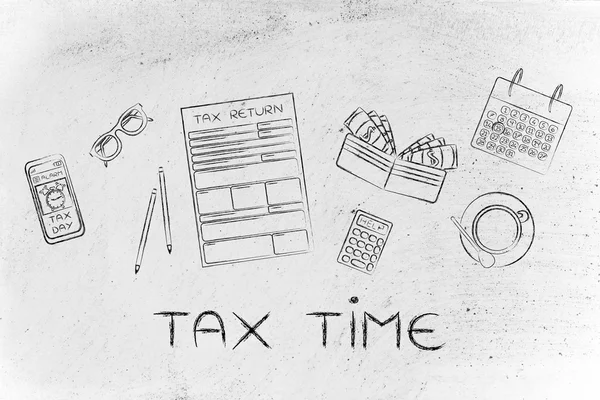 Vergi zaman kavramı — Stok fotoğraf