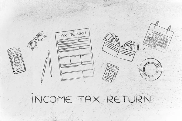 Concept of Income Tax Return — Stock Photo, Image