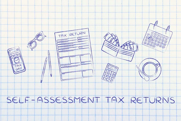 Concept of self-assessment tax return — Stock fotografie