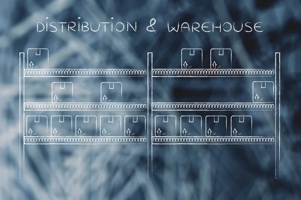 Begreppet Distribution & lager — Stockfoto
