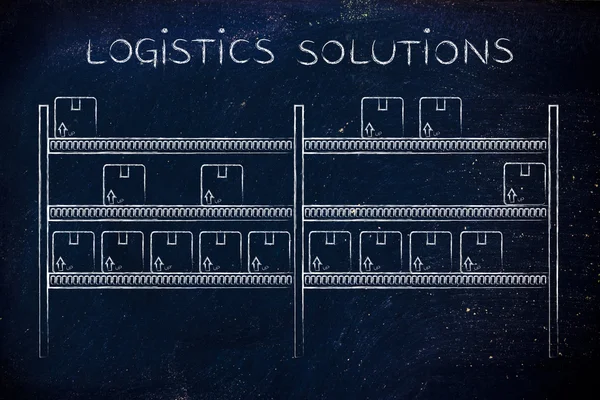 Konzept der Logistiklösungen — Stockfoto