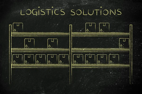 Konzept der Logistiklösungen — Stockfoto