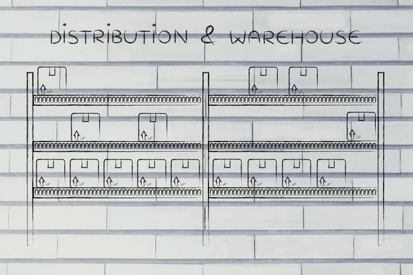 Concept of Distribution & warehouse — Stock Photo, Image