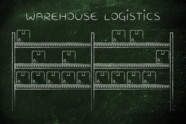 Begreppet lager logistik — Stockfoto
